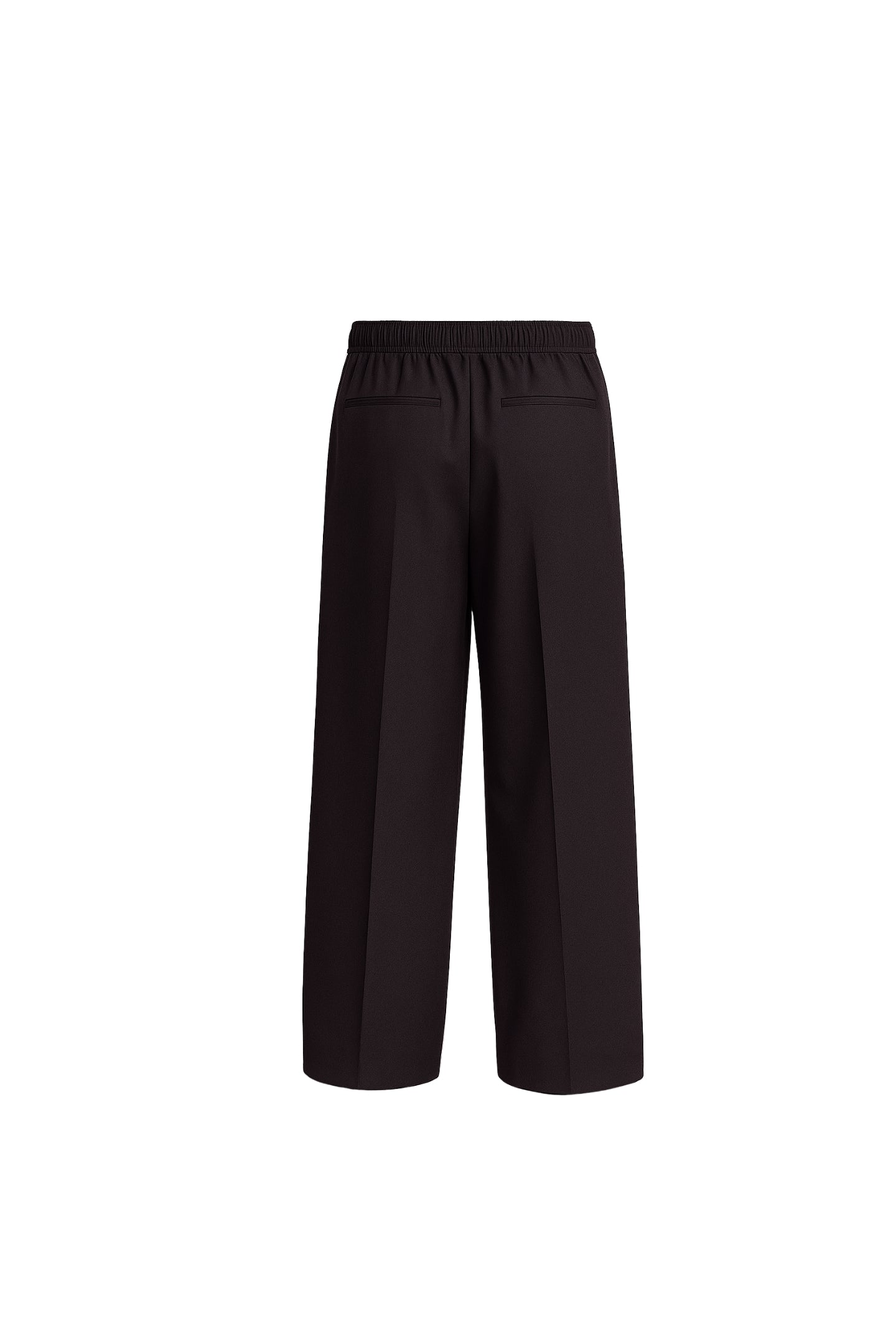 100% Black Wool. Relaxed Fit.