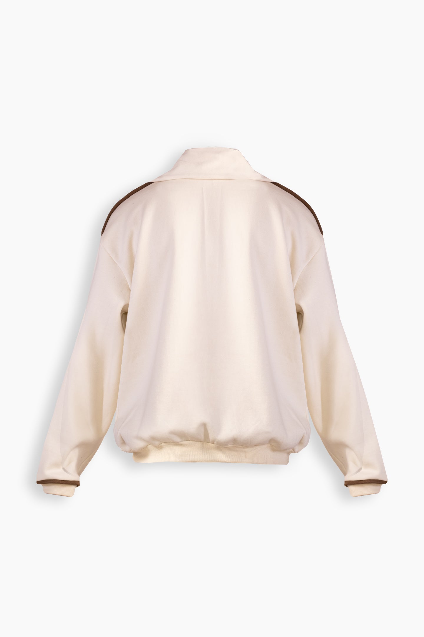 Beige Suede Detailed Sweatshirt