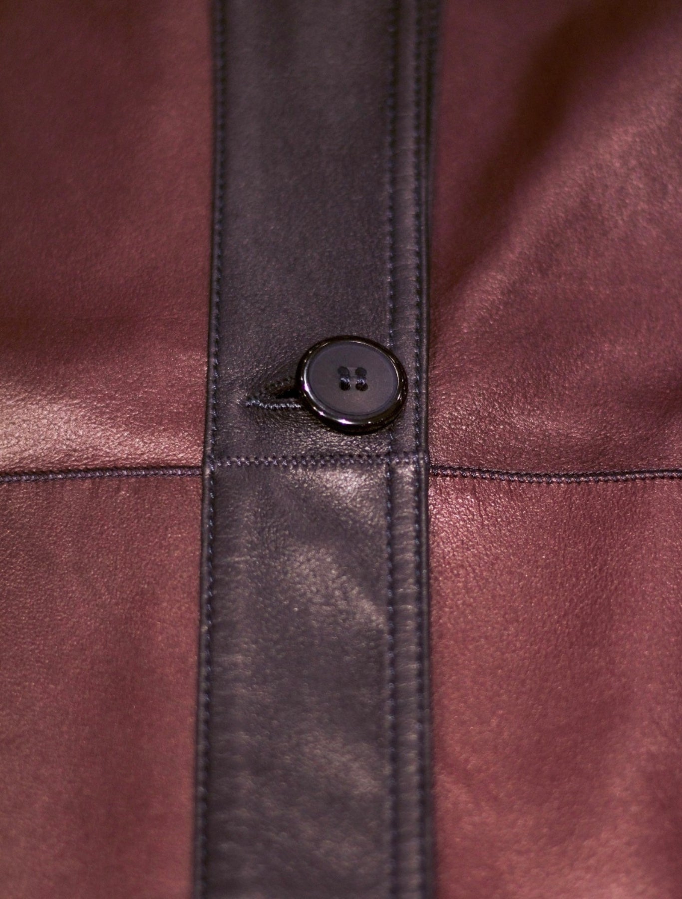 Double Faced Blue & Burgundy Leather Jacket