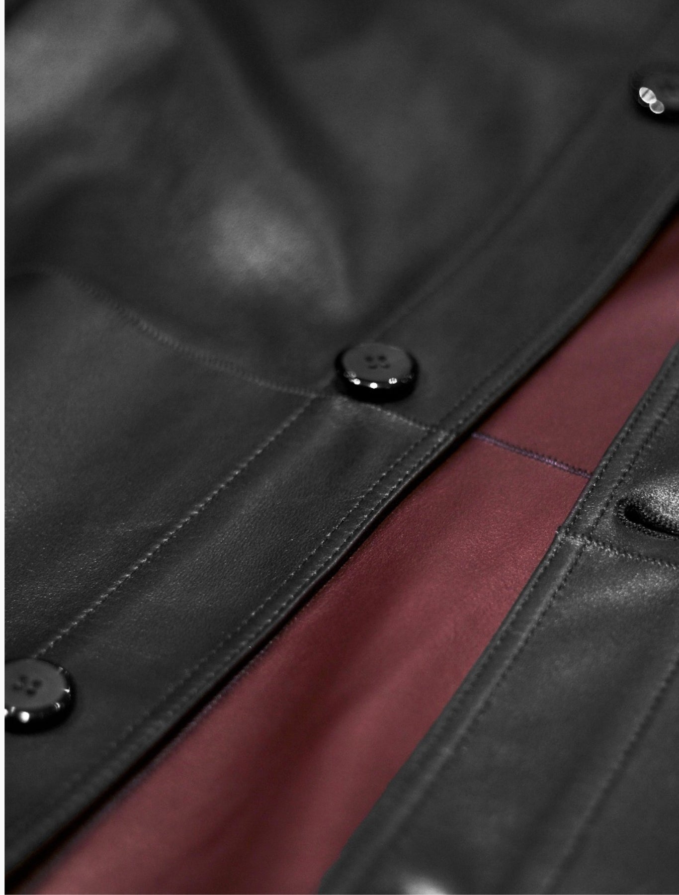Double Faced Blue & Burgundy Leather Jacket