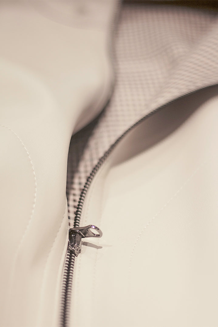 Double Faced Beige Leather Jacket