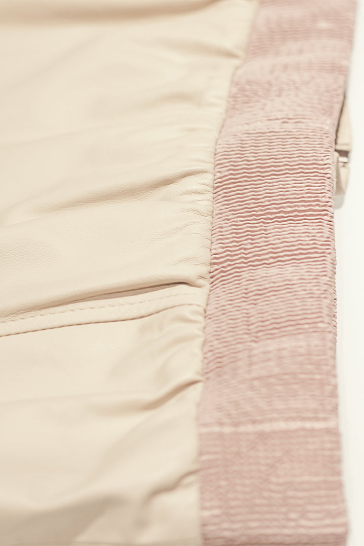Double Faced Beige Leather Jacket