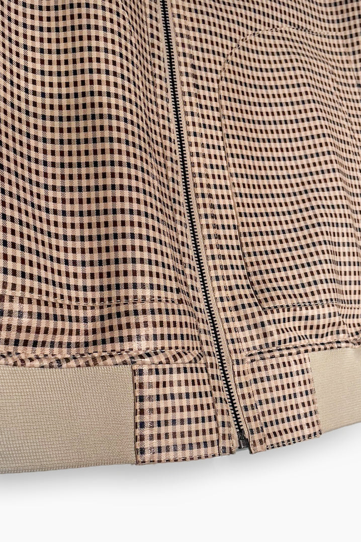 Double Faced Beige Leather Jacket