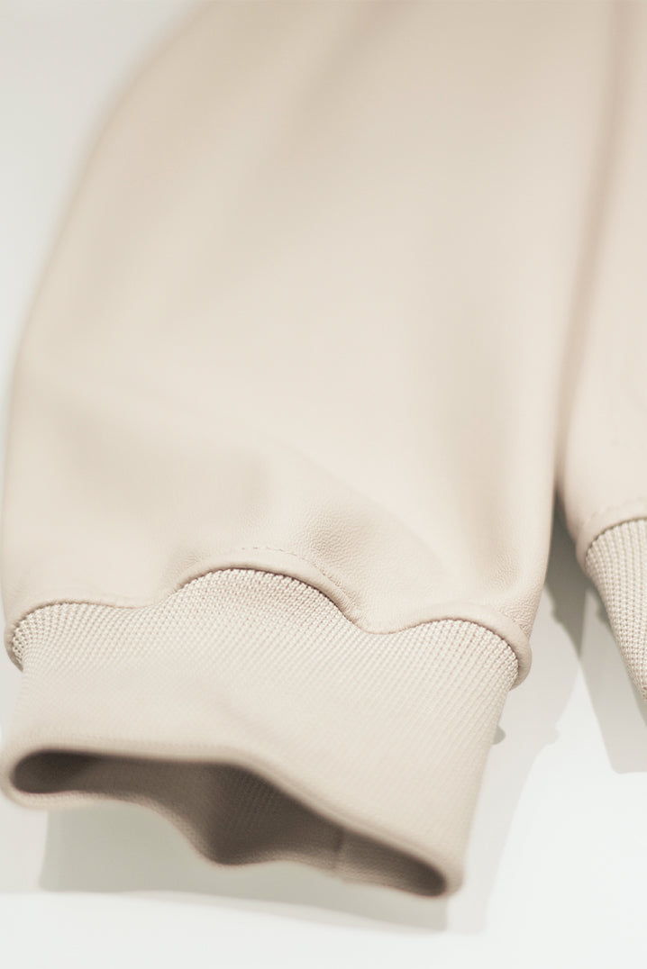 Double Faced Beige Leather Jacket