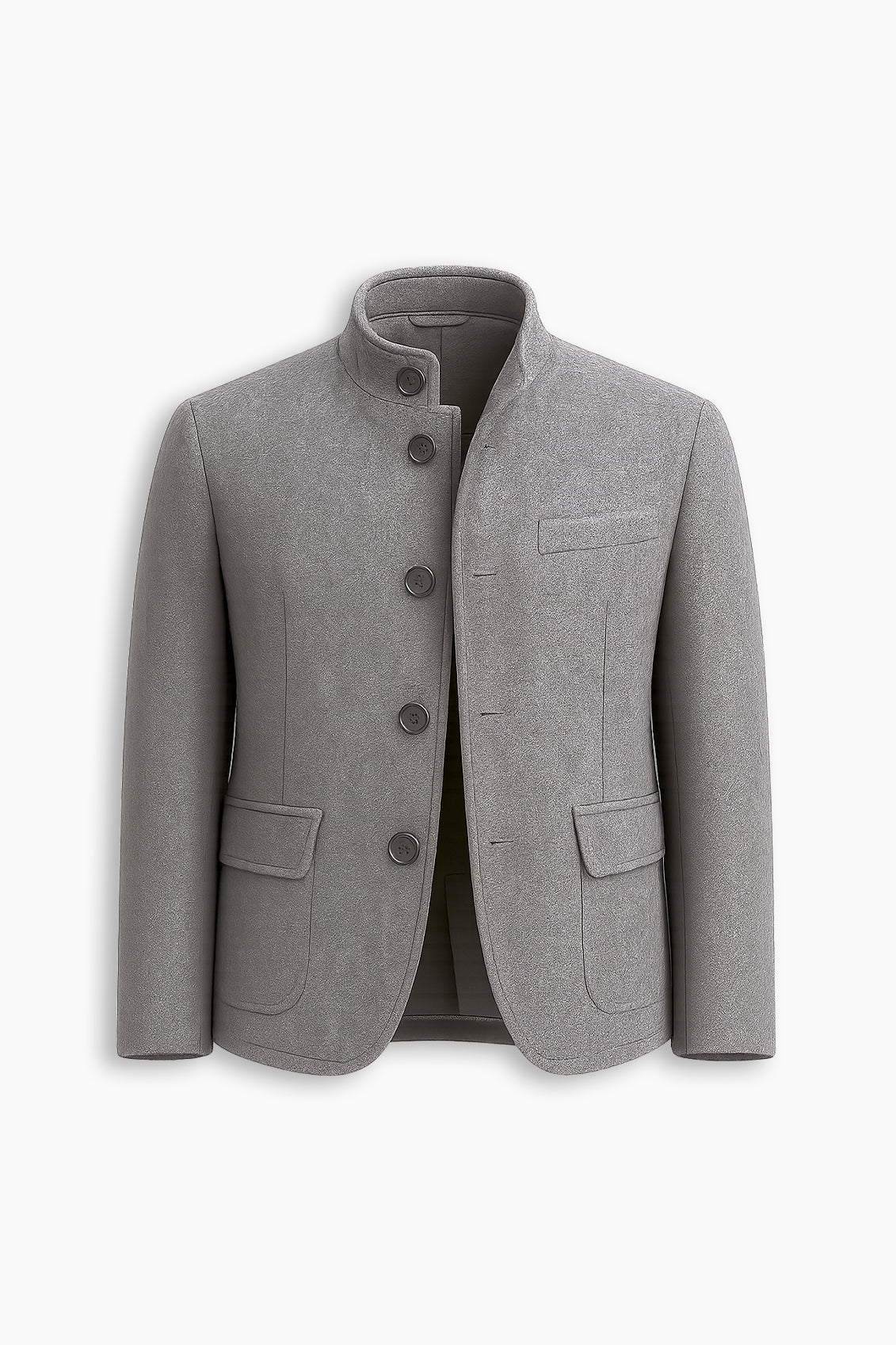 Grey Structured Cashmere Jacket