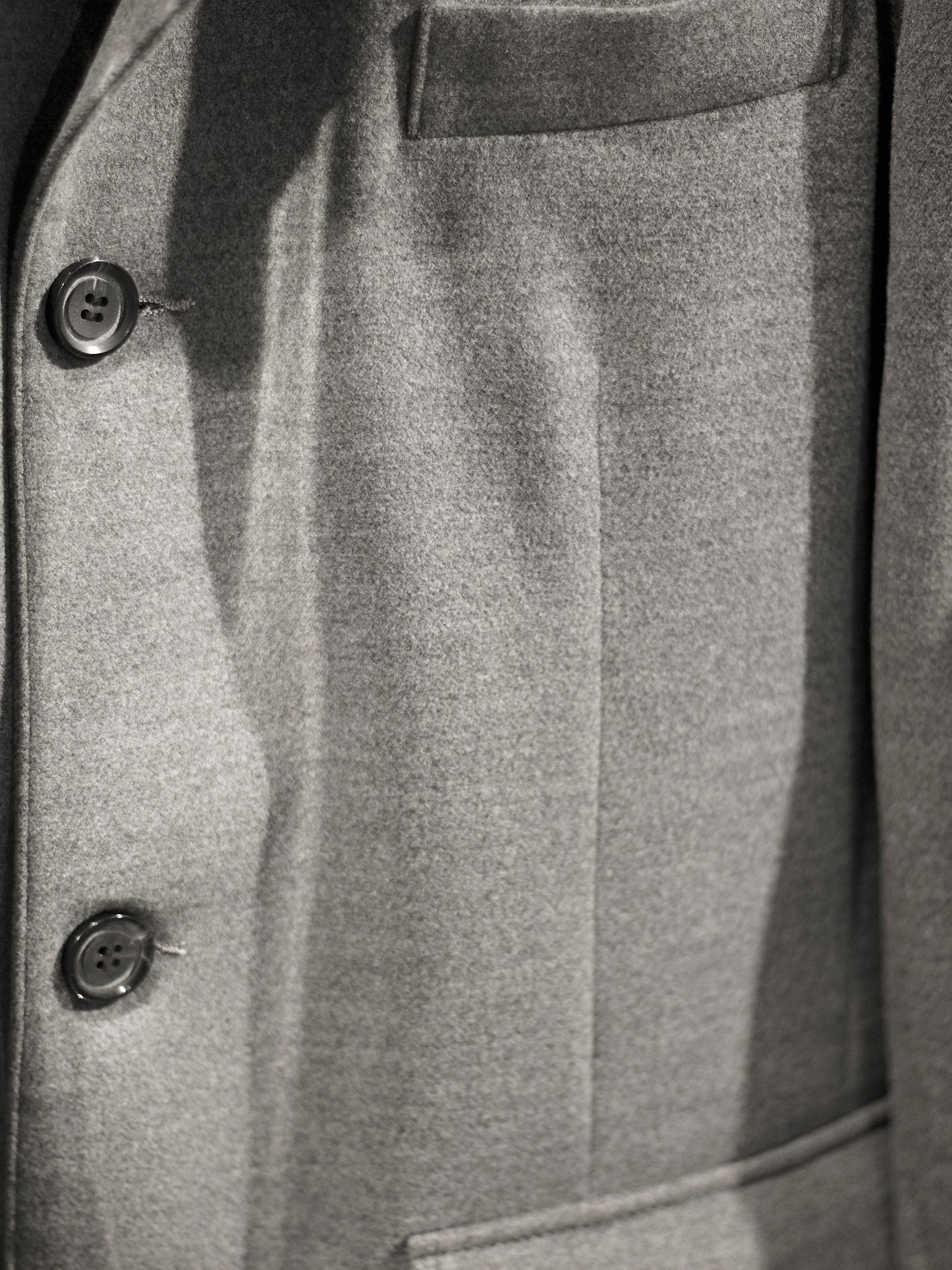 Grey Structured Cashmere Jacket