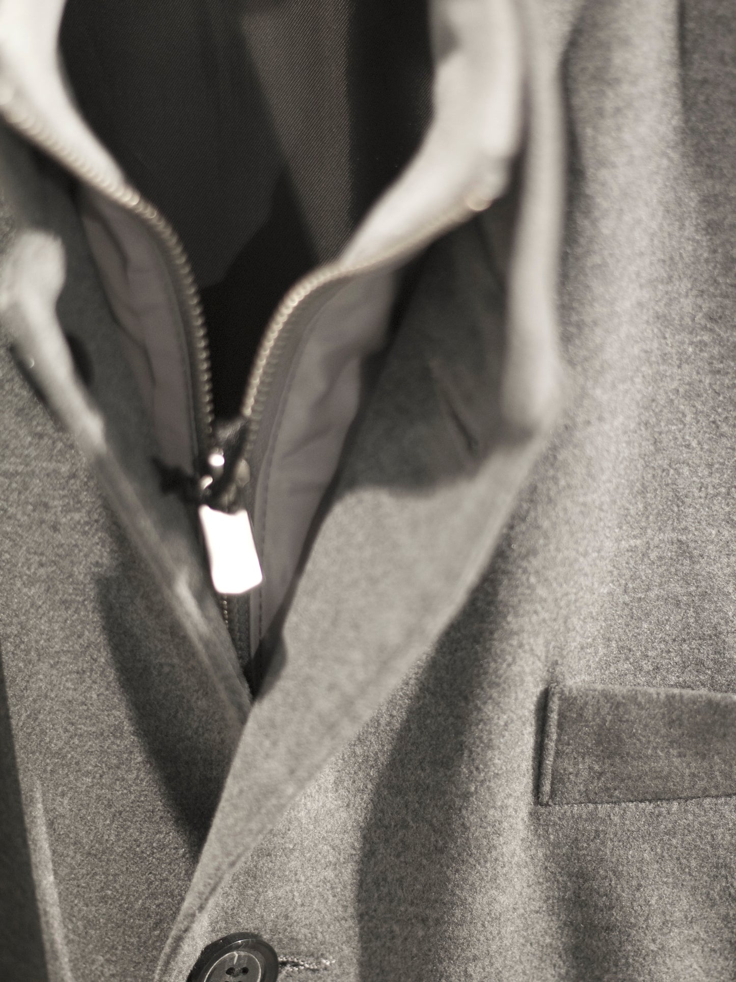 Grey Structured Cashmere Jacket