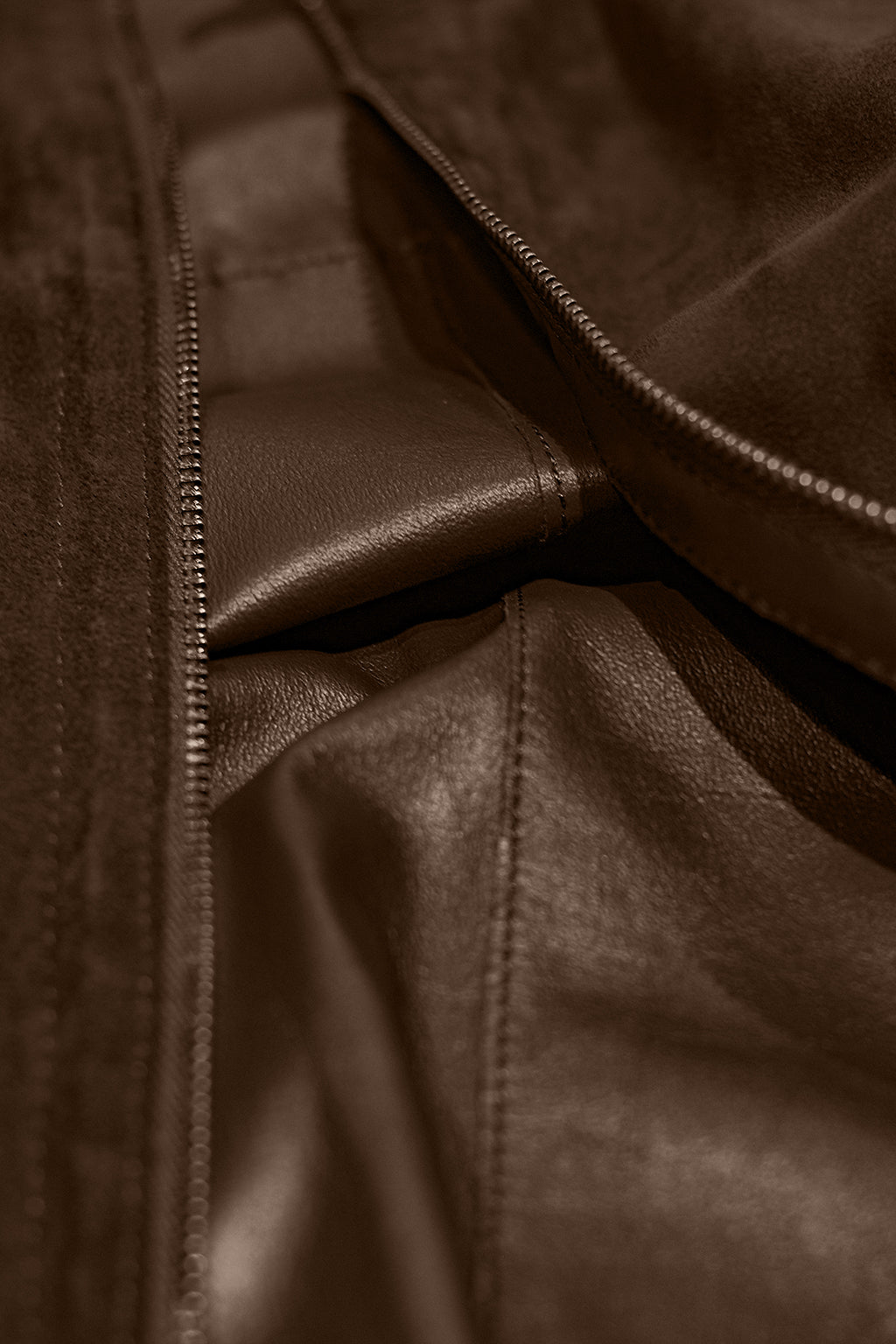 Double Faced Suede & Leather Jacket