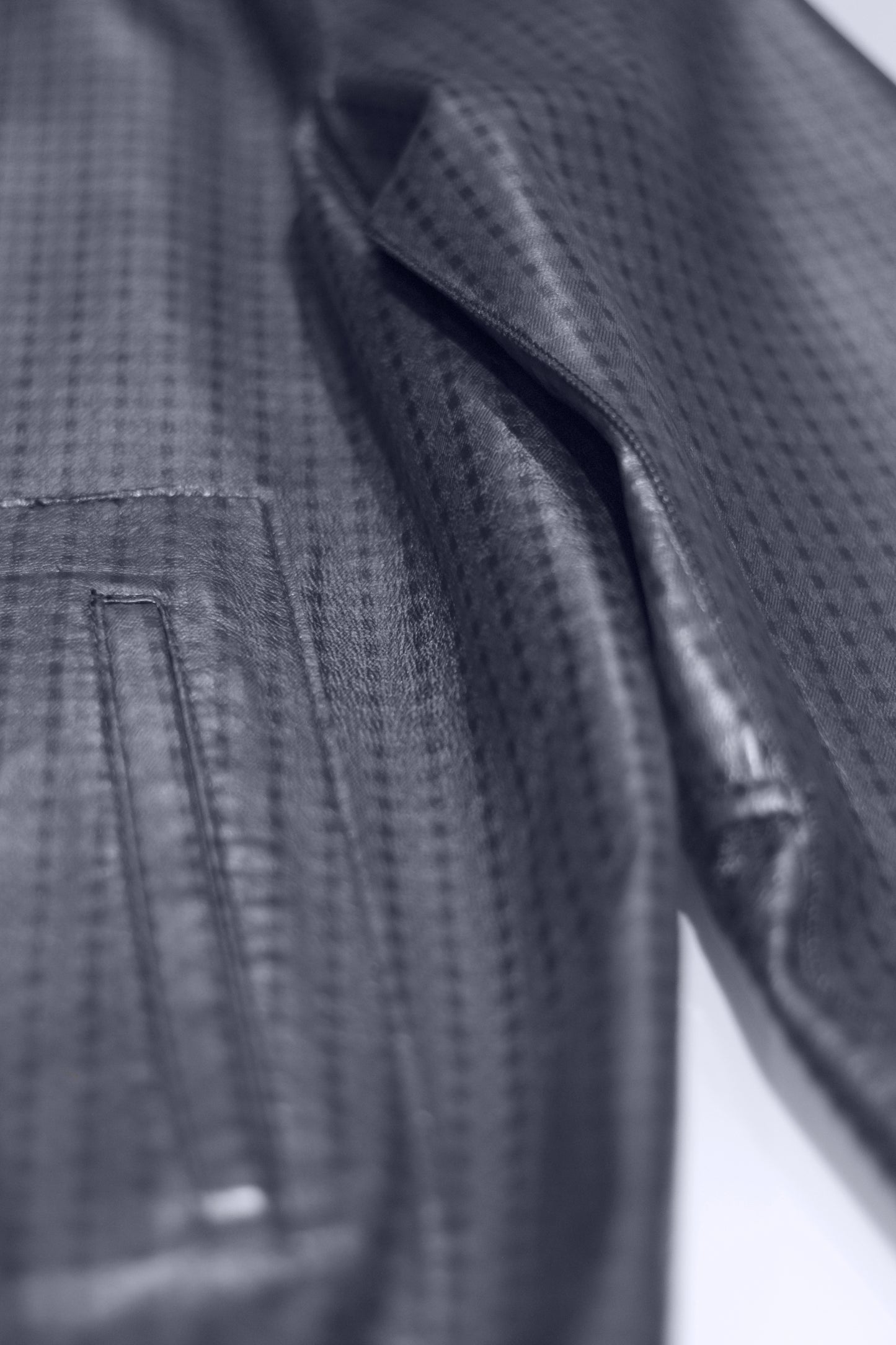 Reversible Blue Leather Jacket