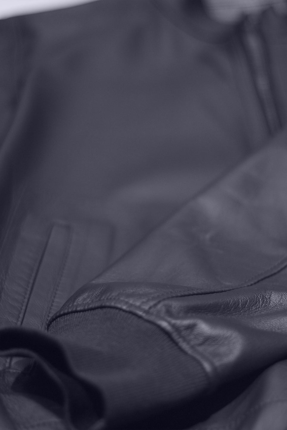 Reversible Blue Leather Jacket