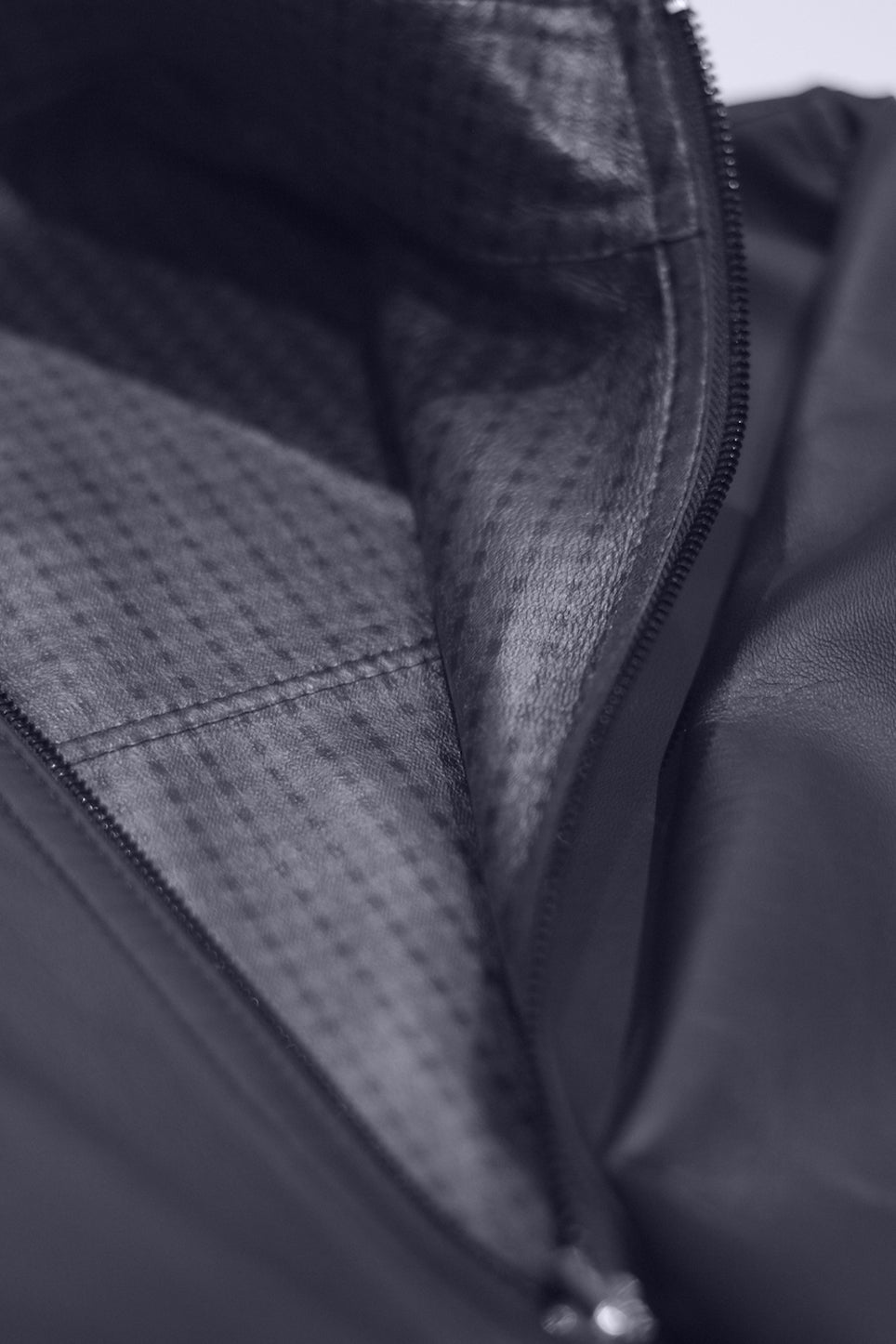 Reversible Blue Leather Jacket
