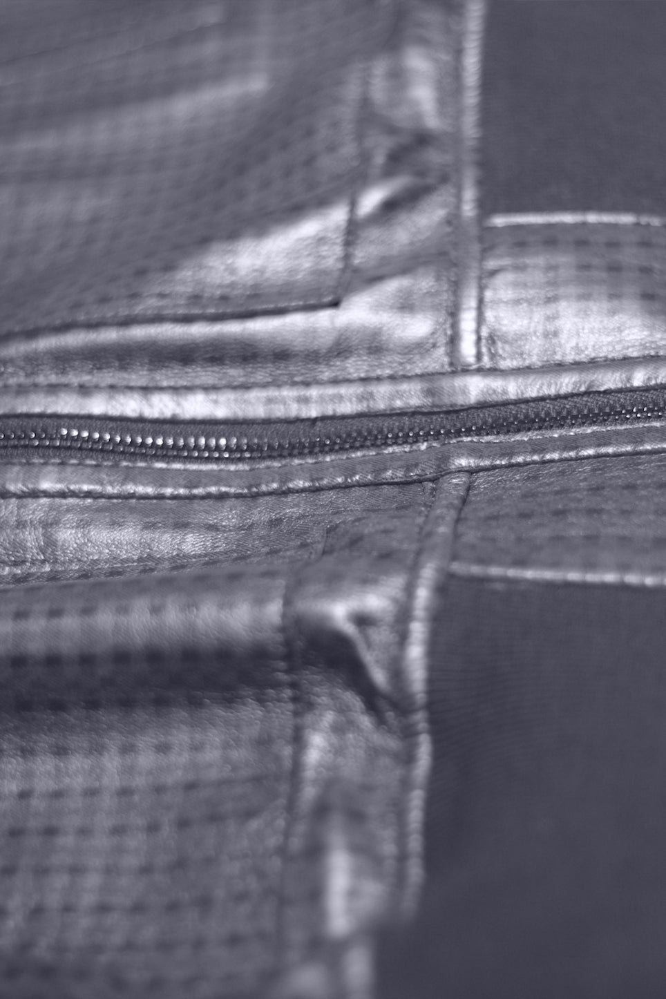 Reversible Blue Leather Jacket