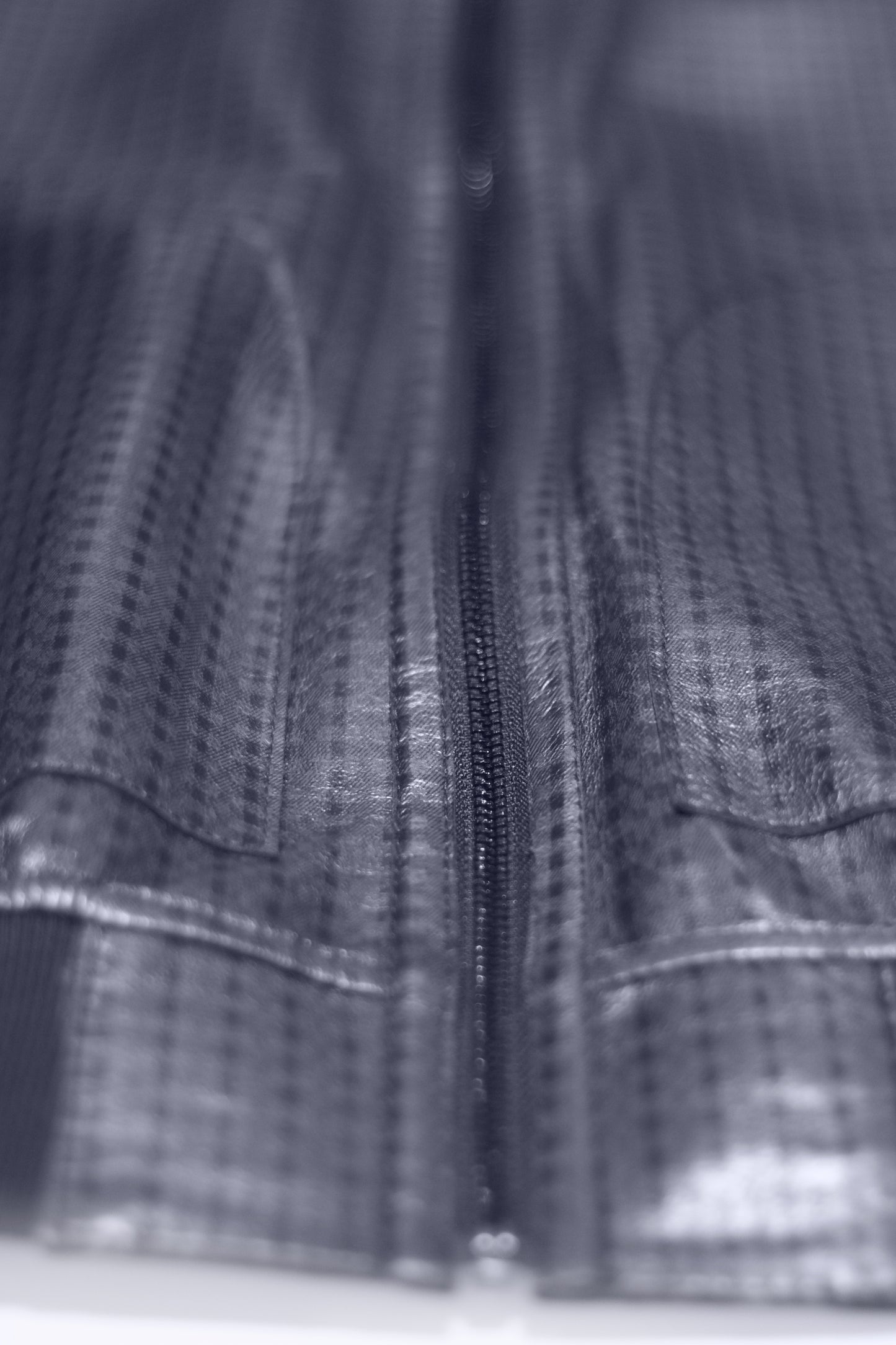 Reversible Blue Leather Jacket