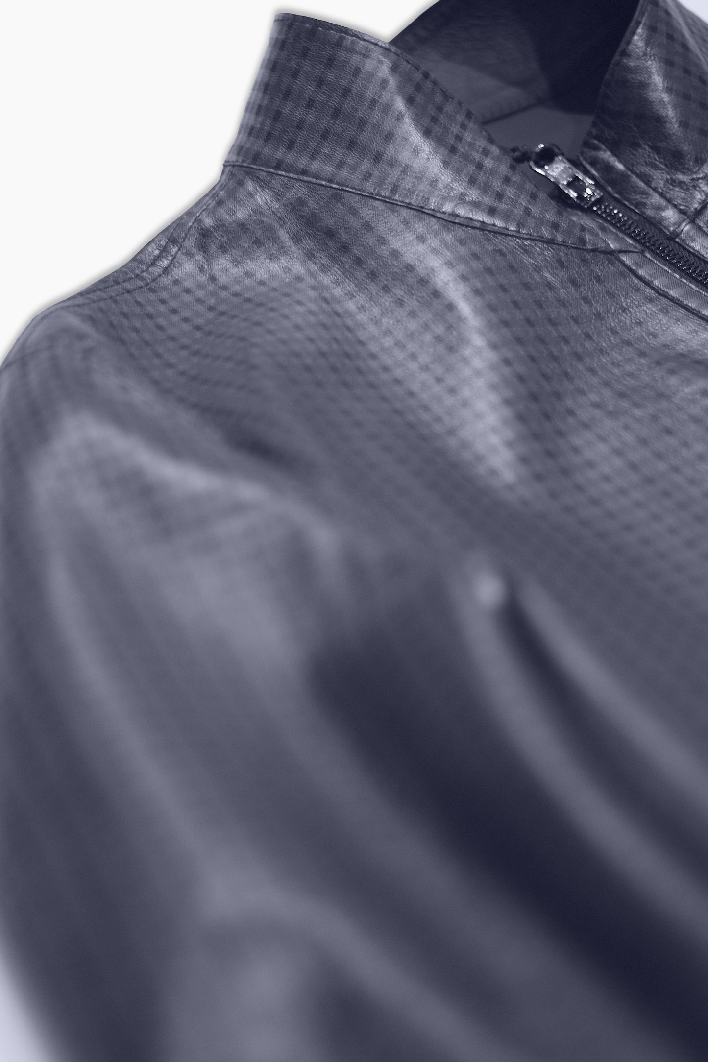 Reversible Blue Leather Jacket