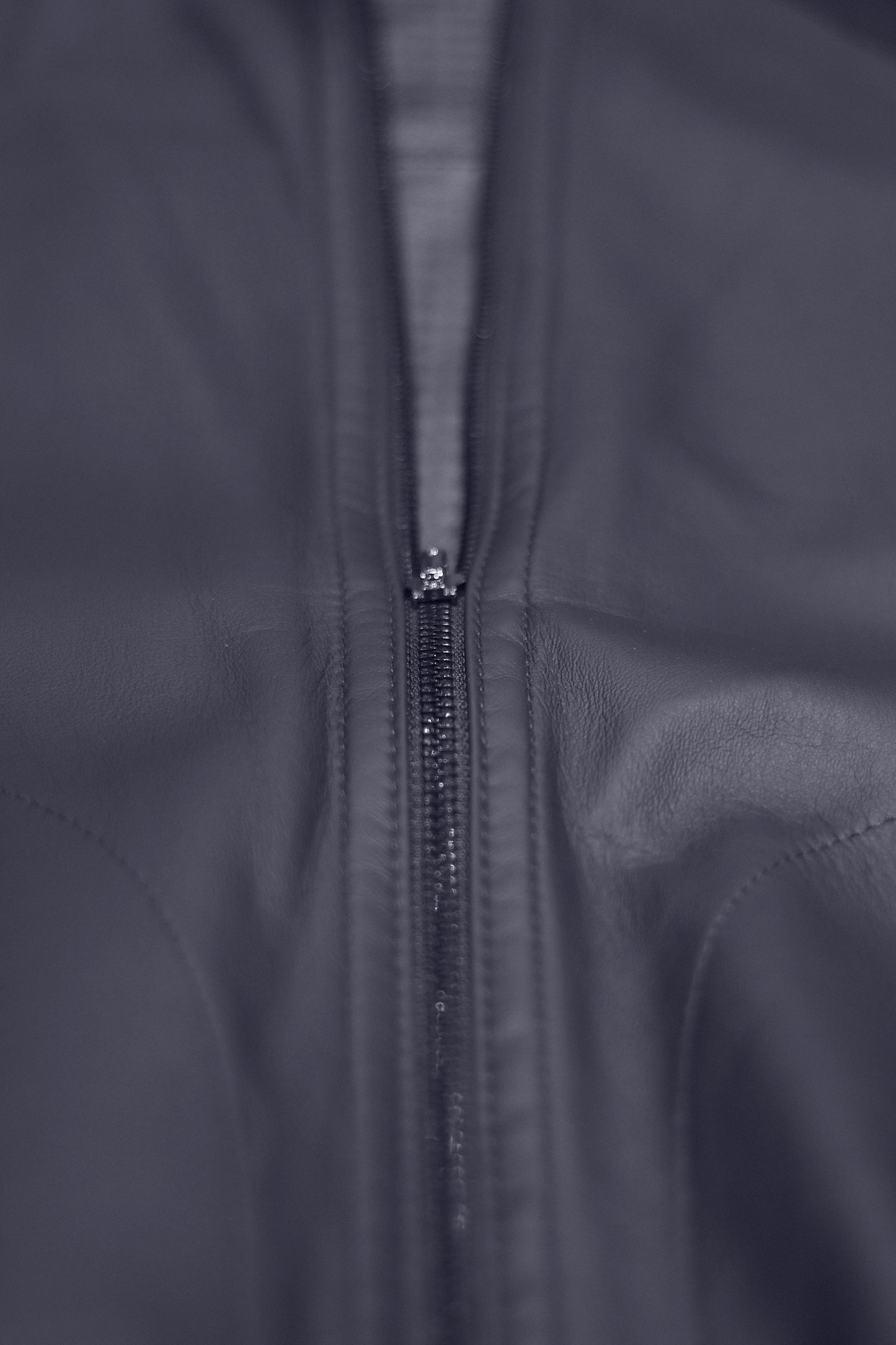Reversible Blue Leather Jacket