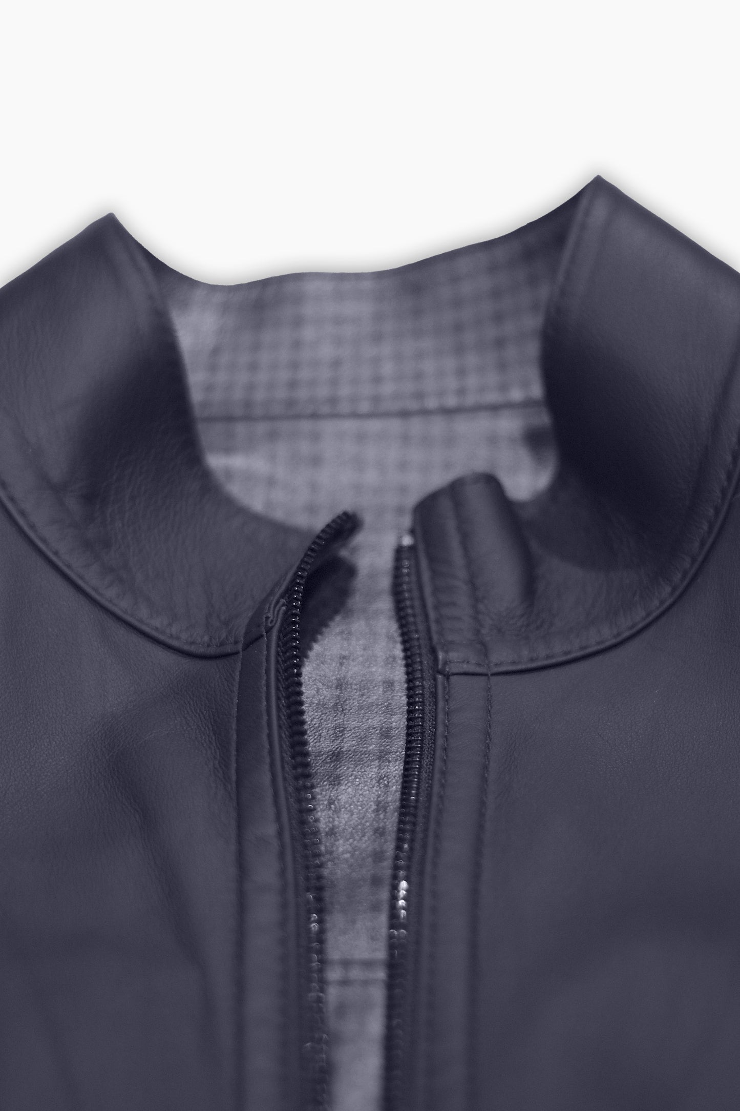 Reversible Blue Leather Jacket