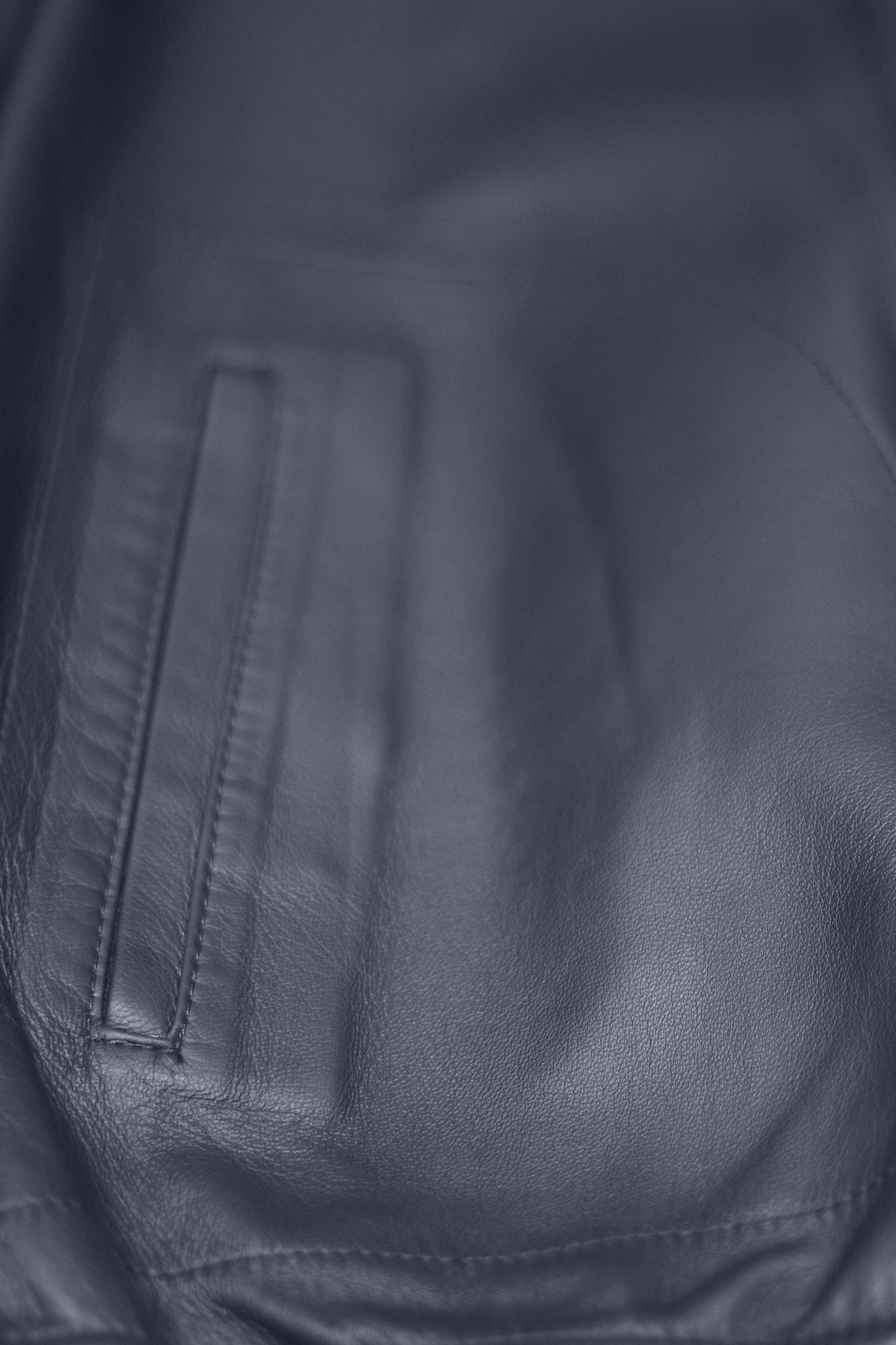 Reversible Blue Leather Jacket