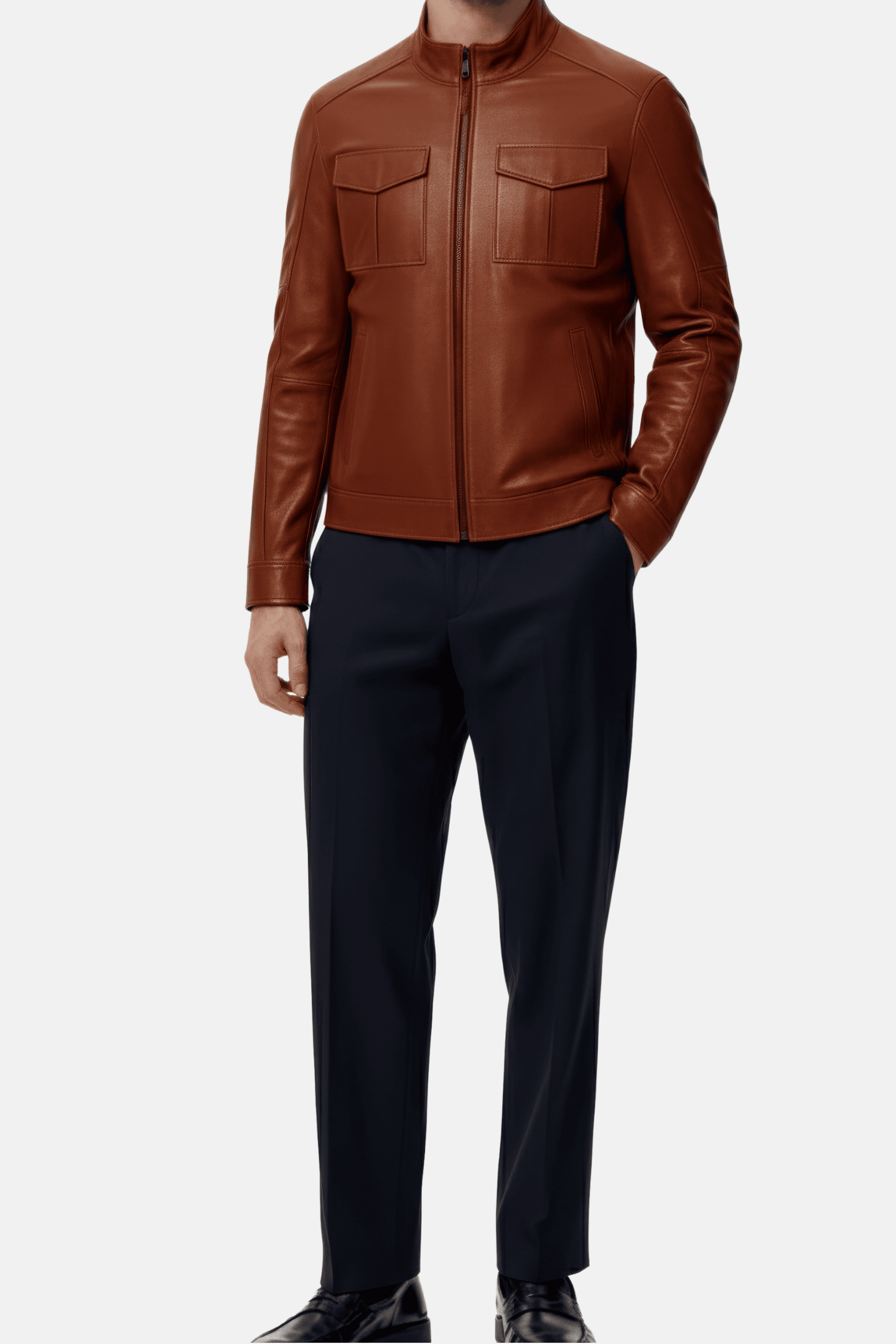 Black Lambskin Leather Jacket